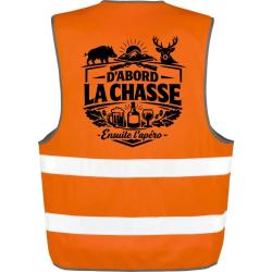 Gilet Chasse - La chasse avant l'ap&eacute;ro - Grand gibier - Orange