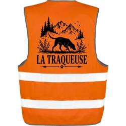 Gilet Chasse - La traqueuse - Chienne des montagnes - Orange