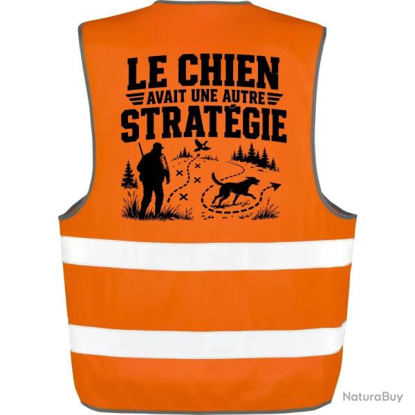 Gilet Chasse - Le chien avait une autre strat�gie - Orange