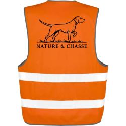 Gilet Chasse - Nature et chasse - Chien d'arr&ecirc;t - Orange