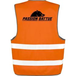 Gilet Chasse - Passion battue - Sanglier courant - Orange