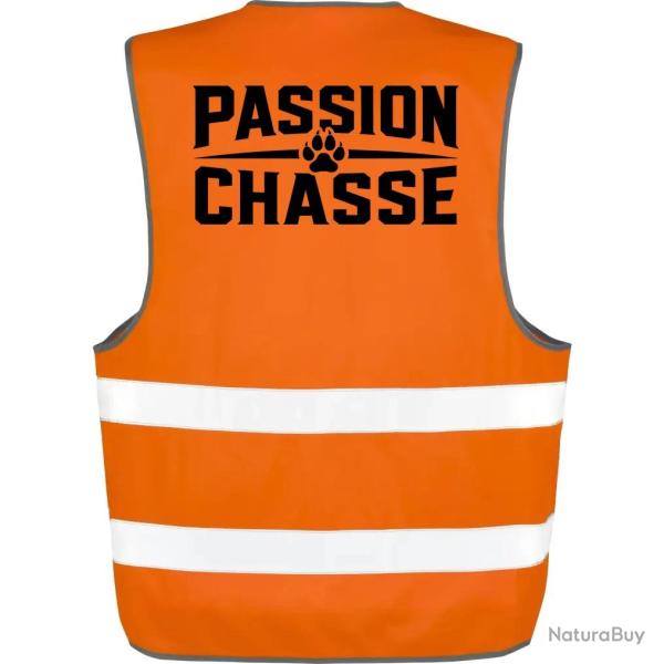 Gilet Chasse - Passion chasse - Empreinte classique - Orange