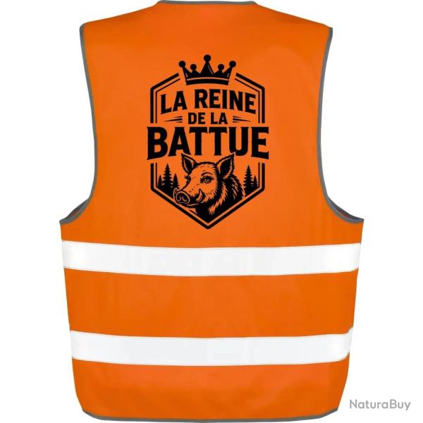 Gilet Chasse - Reine de la battue - Biche couronn�e - Orange