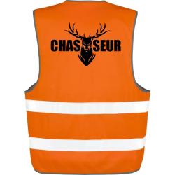 Gilet Chasse - T&ecirc;te de Cerf - Orange