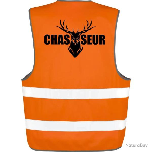 Gilet Chasse - T�te de Cerf - Orange