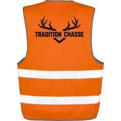 Gilet Chasse - Tradition chasse - For&ecirc;t et ramure - Orange