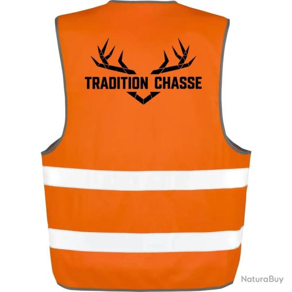 Gilet Chasse - Tradition chasse - For�t et ramure - Orange