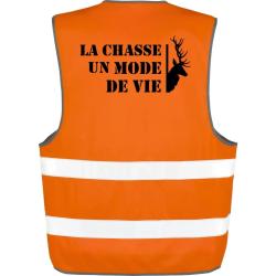 Gilet Chasse - Un mode de vie - Cerf - Orange
