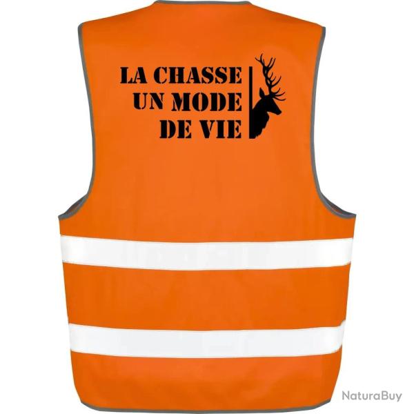 Gilet Chasse - Un mode de vie - Cerf - Orange
