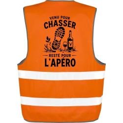 Gilet Chasse - Venu pour chasser, rest&eacute; pour l'ap&eacute;ro - Orange