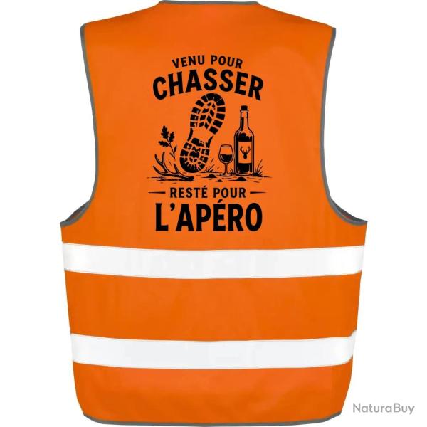 Gilet Chasse - Venu pour chasser, rest� pour l'ap�ro - Orange