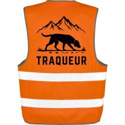 Gilet de chasse traqueur - Chien des montagnes - Orange