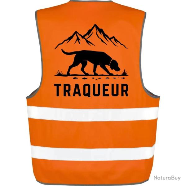 Gilet de chasse traqueur - Chien des montagnes - Orange