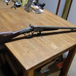 fusil de chasse chien exterieur cat D cal 16x65 aspect blanc