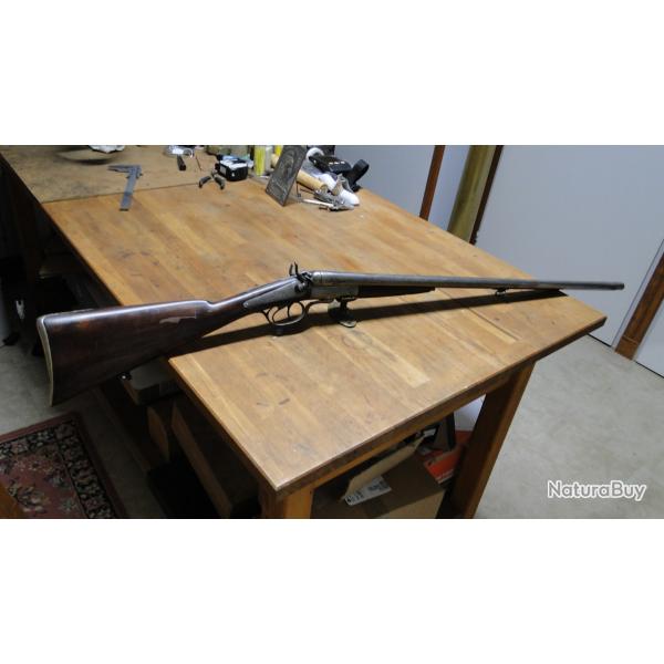 fusil de chasse chien exterieur cat D cal 16x65 aspect blanc