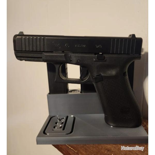 Support Pr�sentoir GLOCK (17/19/45) + 3 Chargeurs