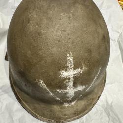 Casque US M1 WWII complet avec linaire et jugulaires