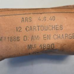 Un beau paquet de 4 chargeurs de Lebel Mod 1890 pour mousqueton ,soit 12 cartouches en C
