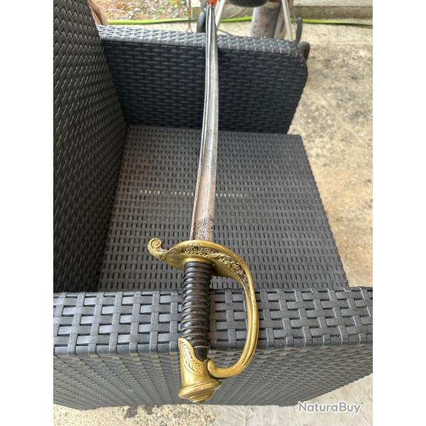 Ancien sabre fran�ais d'officier d'infanterie, mod�le 1845/1855, datant du XIXe si�cle