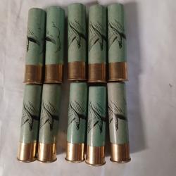 Lot de 10 cartouches  anciennes cal 20 magnum  Cartoucherie Fran&ccedil;aise  douilles  cartons