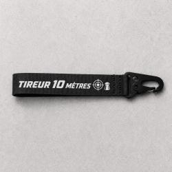 Porte-cl&eacute; Tir Sportif - Tireur 10 m&egrave;tres - Noir