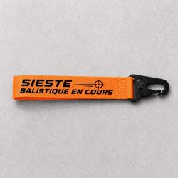 Porte-cl&eacute; Tir Sportif - Sieste - Balistique en cours - Orange