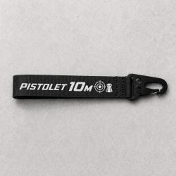 Porte-cl&eacute; Tir Sportif - Pistolet 10 m - Noir