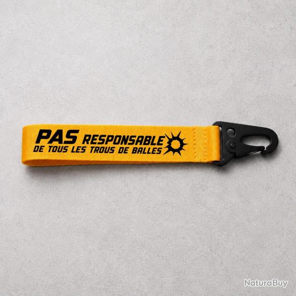 Porte-cl� Tir Sportif - Pas responsable des trous de balles - Bleu - Jaune