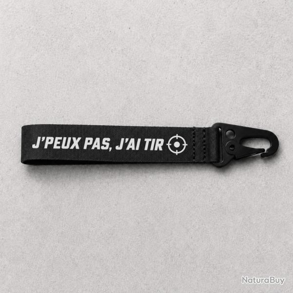 Porte-cl� Tir Sportif - J'peux pas, j'ai tir - Noir
