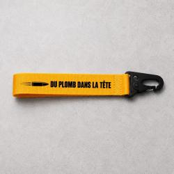Porte-cl&eacute; Tir Sportif - Du plomb dans la t&ecirc;te - Jaune