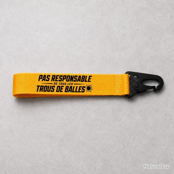 Porte-cl� Tir Sportif - Pas responsable des trous de balles - Rouge - Jaune
