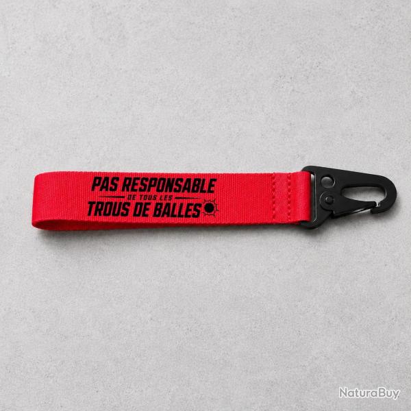 Porte-cl� Tir Sportif - Pas responsable des trous de balles - Rouge - Rouge