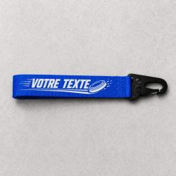Porte-cl&eacute; Ball Trap personnalis&eacute; - Bleu