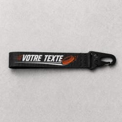 Porte-cl&eacute; Ball Trap personnalis&eacute; - Noir