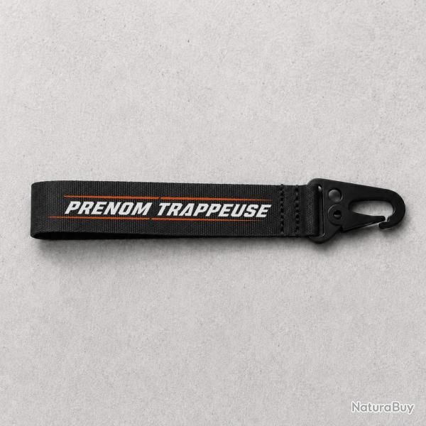 Porte-cl� Ball Trap - Pr�nom trappeuse - Noir