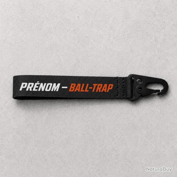 Porte-cl� Ball Trap - Pr�nom Ball Trap - Noir
