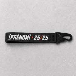 Porte-cl&eacute; Ball Trap - Pr&eacute;nom 25/25 - Noir
