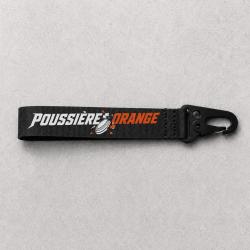 Porte-cl&eacute; Ball Trap - Poussi&egrave;re orange - Noir