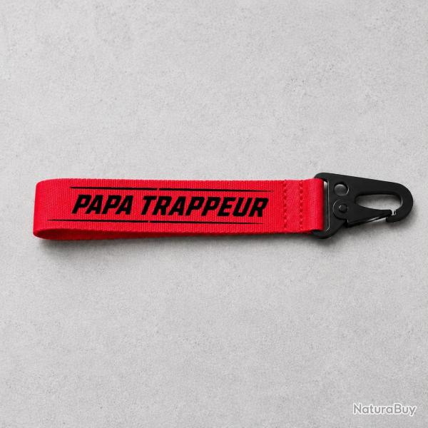 Porte-cl� Ball Trap - Papa trappeur - Rouge