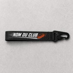 Porte-cl&eacute; Ball Trap - Nom du club - Noir
