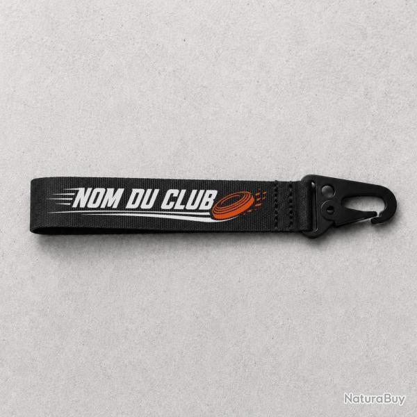 Porte-cl� Ball Trap - Nom du club - Noir