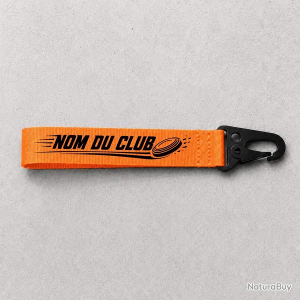 Porte-cl� Ball Trap - Nom du club - Orange