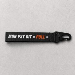Porte-cl&eacute; Ball Trap - Mon psy dit Pull - Noir
