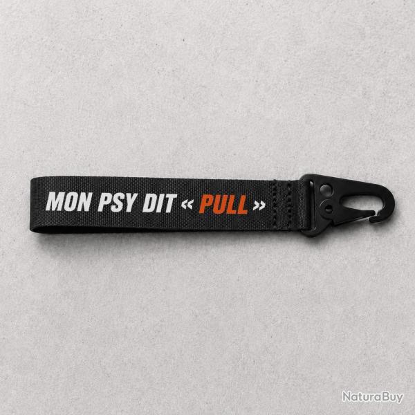Porte-cl� Ball Trap - Mon psy dit Pull - Noir
