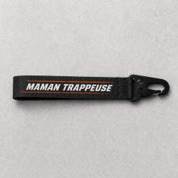 Porte-cl&eacute; Ball Trap - Maman trappeuse - Noir