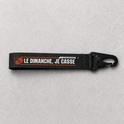 Porte-cl&eacute; Ball Trap - Le dimanche je casse - Noir
