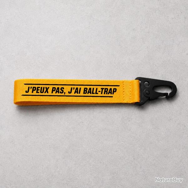 Porte-cl� Ball Trap - J'peux pas, j'ai Ball Trap - Jaune