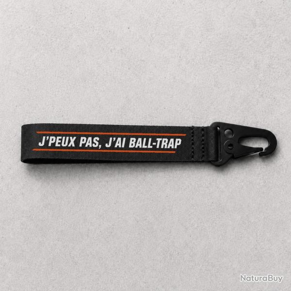 Porte-cl� Ball Trap - J'peux pas, j'ai Ball Trap - Noir