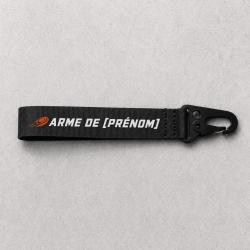 Porte-cl&eacute; Ball Trap - Arme de pr&eacute;nom - Noir