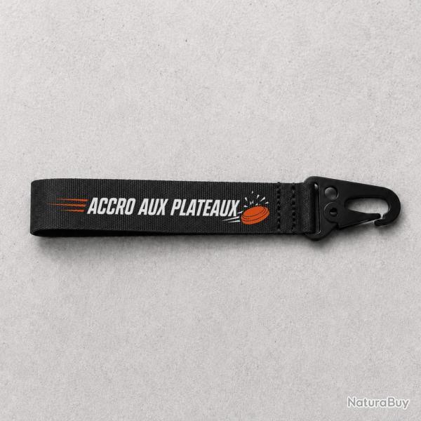 Porte-cl� Ball Trap - Accro aux plateaux - Noir